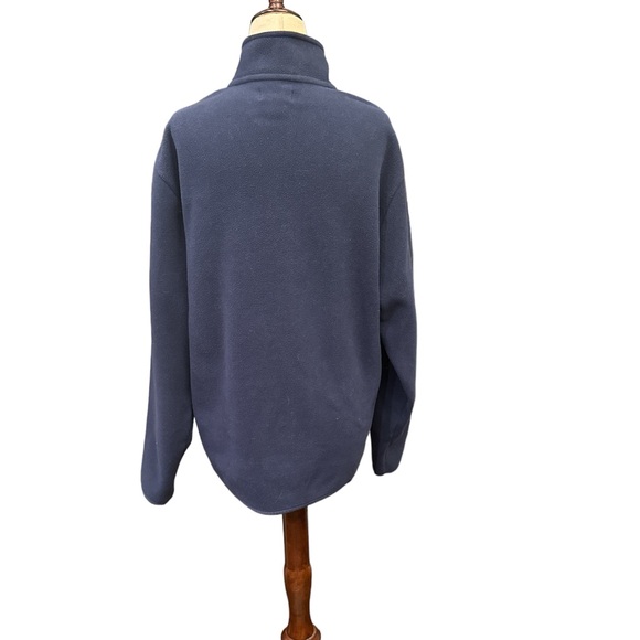 Men’s Brooks Brothers Half Zip Navy Blue Fleece Pullover - Picture 2 of 3